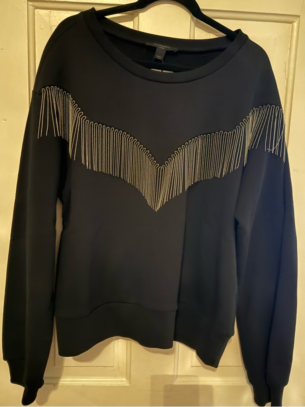 NWT all saints black sweatshirt size large